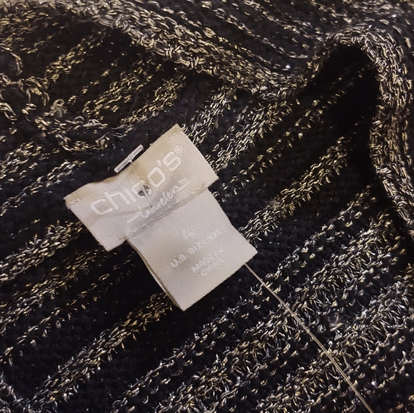 Chico's NWOT Traveler Striped Bell Sleeve Cardigan - Picture 5 of 7